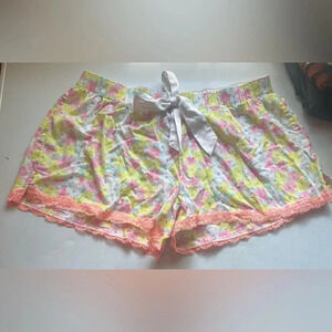 Victoria's Secret Floral Print Lace Lounge Shorts size xs